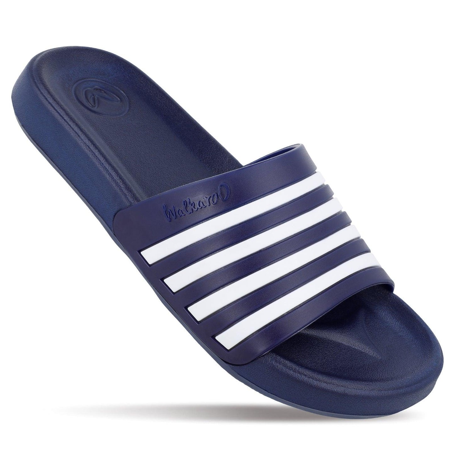 Walkaroo Mens Flip Flop Sliders - WC4819 Navy Blue