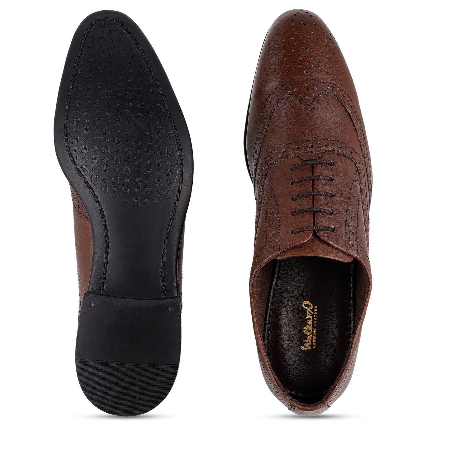 Walkaroo Leather Men formals Shoes - WF6055 Brown
