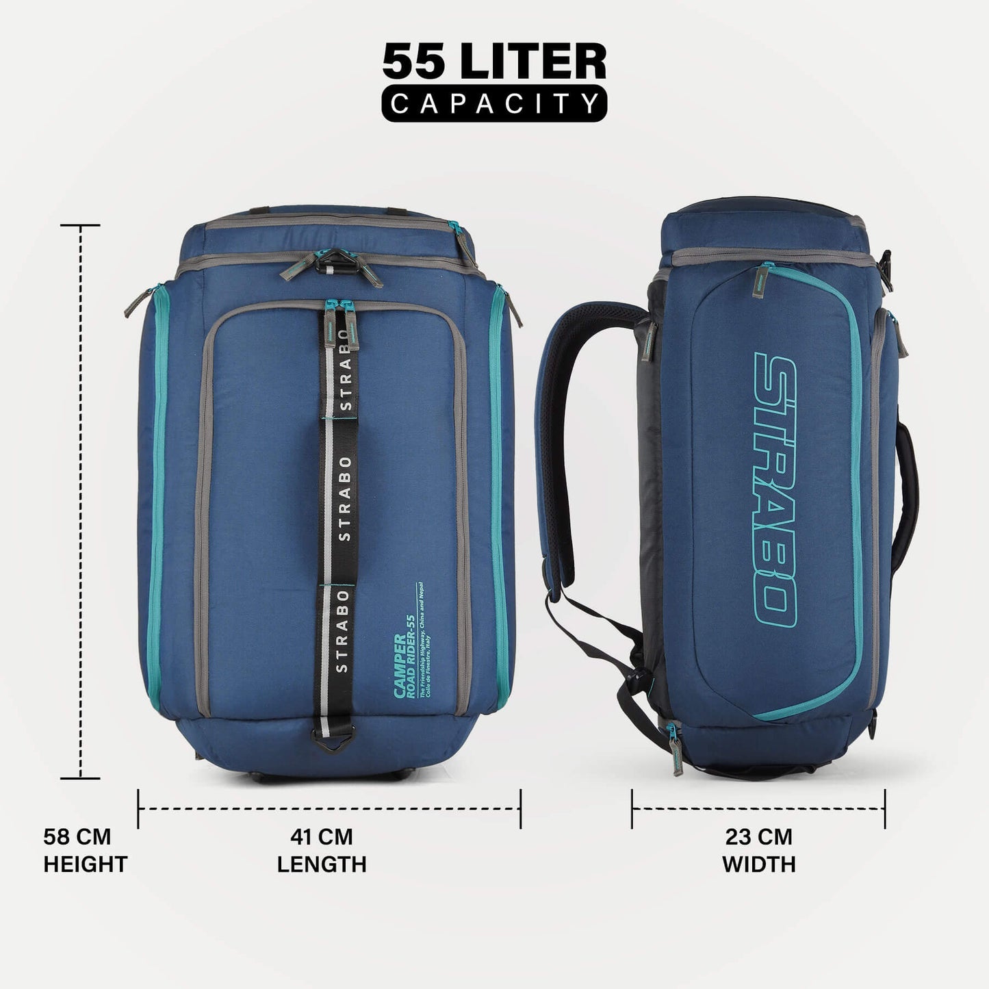 Camper 2-in-1 Duffel + Backpack - Navy Blue