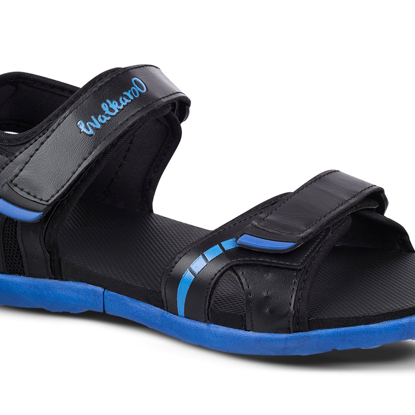 Walkaroo Mens Sandals - WC4372 Black Blue