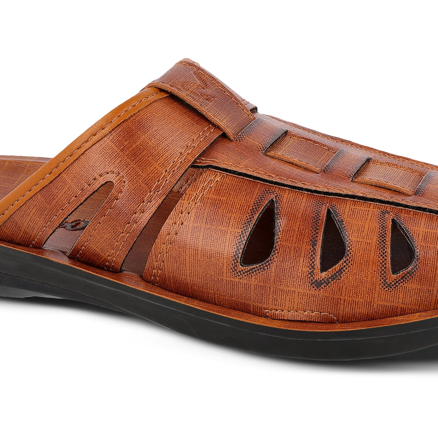 Walkaroo Men Fishermen Cut Slide Sandals - WG5309 Tan
