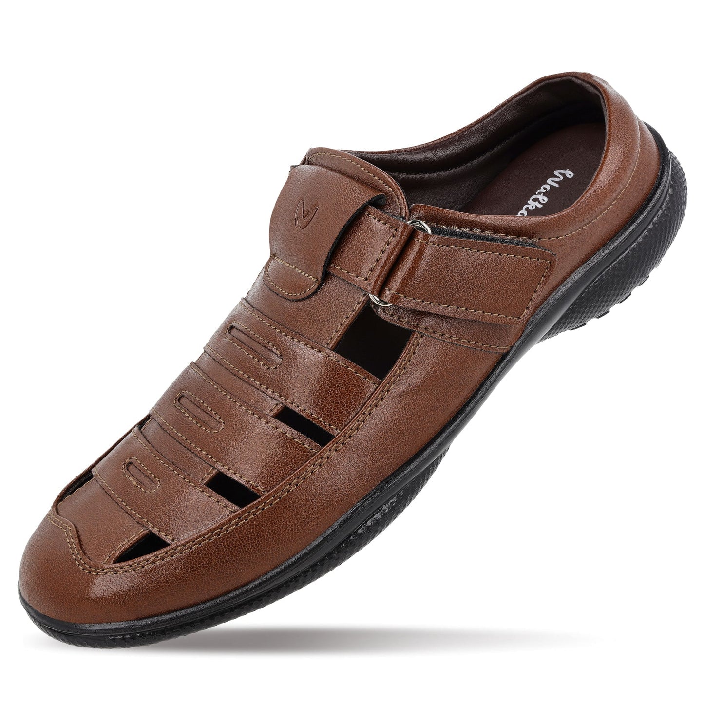 Walkaroo Men Roman Sandals - WF6258 Brown