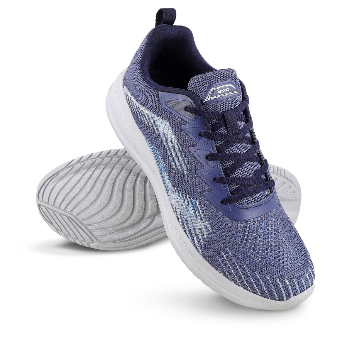 WALKAROO MEN WALKING SHOES - WS9584 NAVY BLUE
