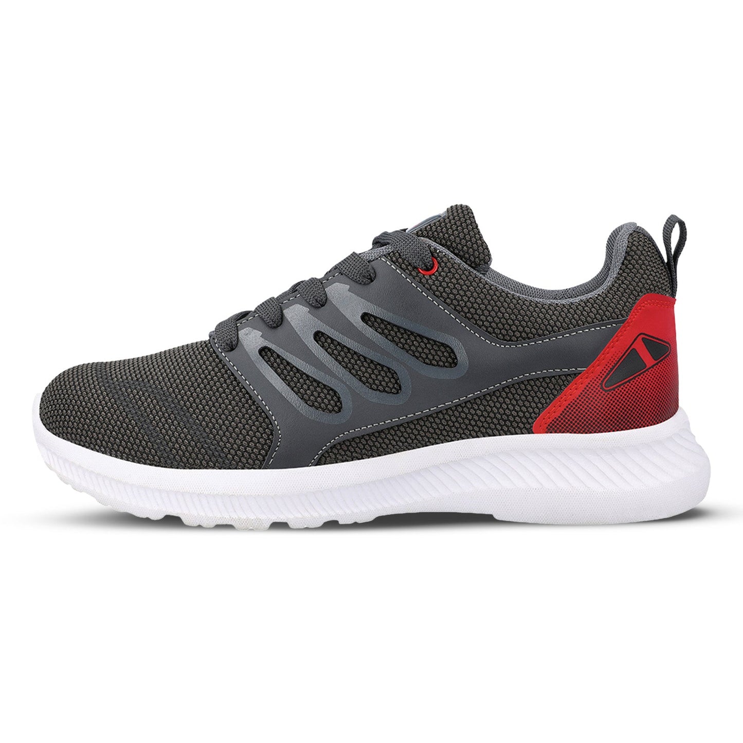 Men's Lace-up Walking Shoes - 15570 Grey Red