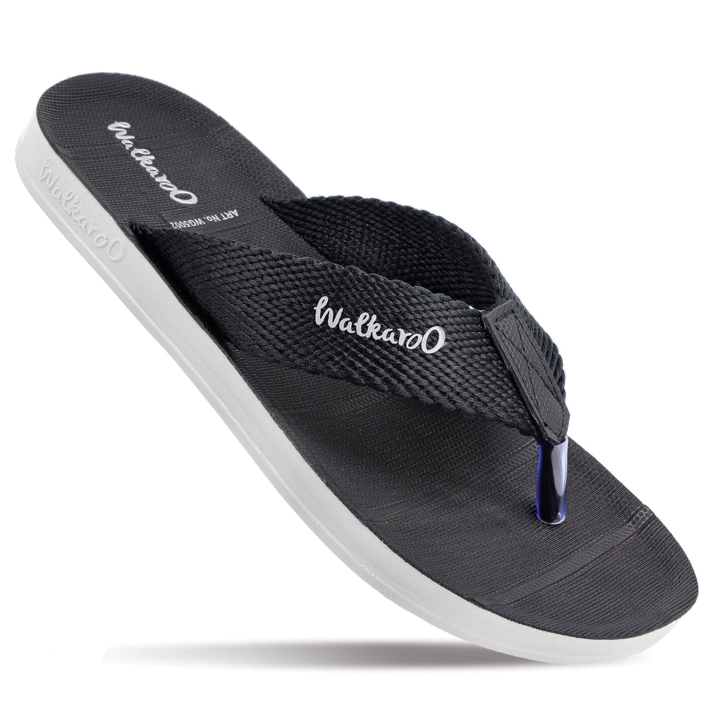 Walkaroo Men Solid Thong Sandals - WG5002 Black