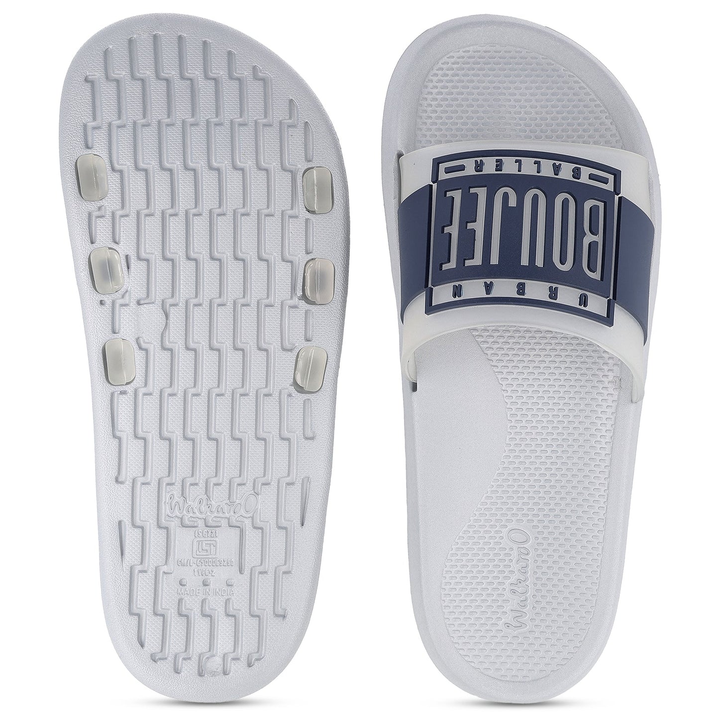 Men's Flip Flop Sliders - WC8803 Light Grey