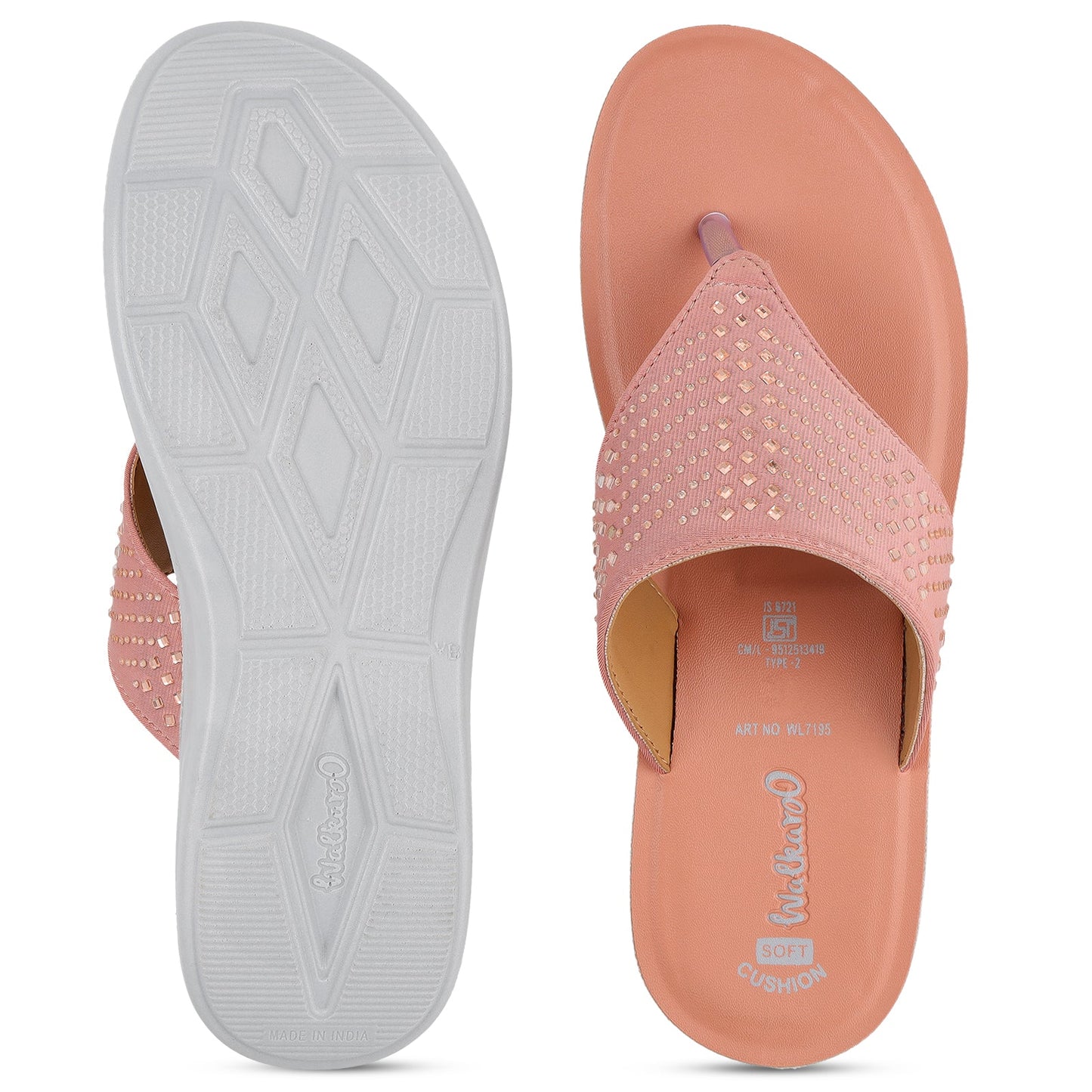 Women's Daily Wear Sandals - WL7195 Peach