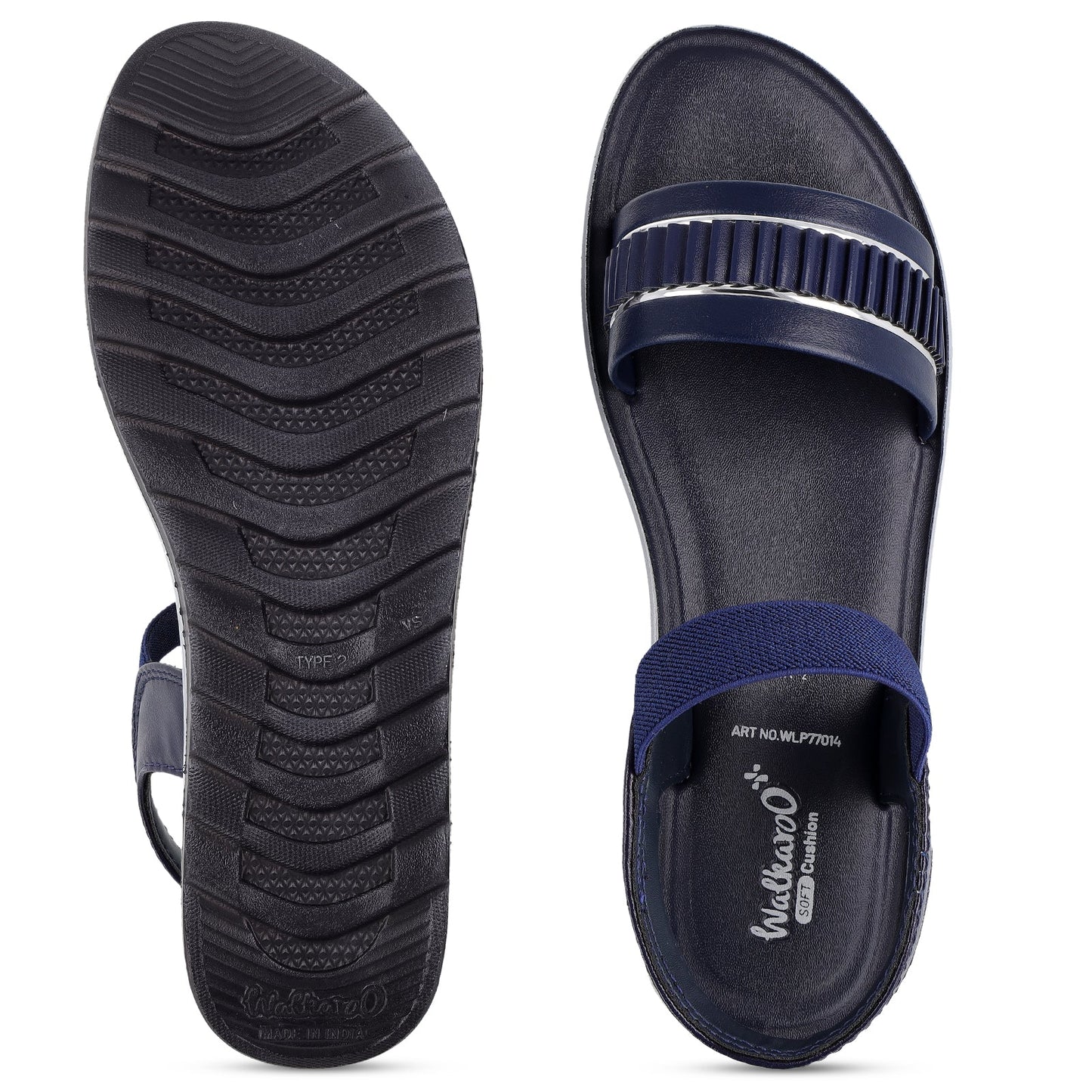 Women's Wedge Heel Sandals - WLP77014 Blue