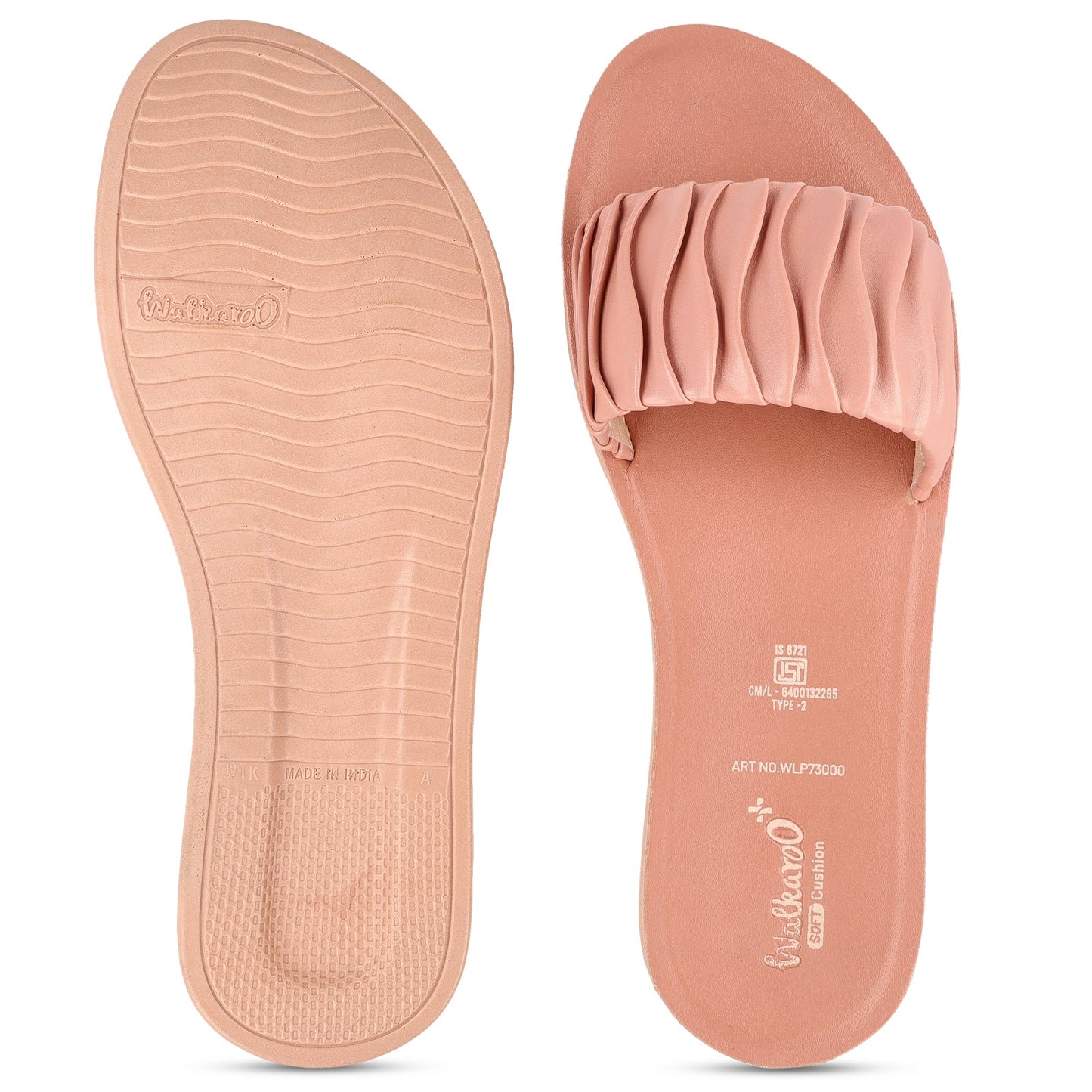 Women's Slide Sandals - WLP73000 Peach