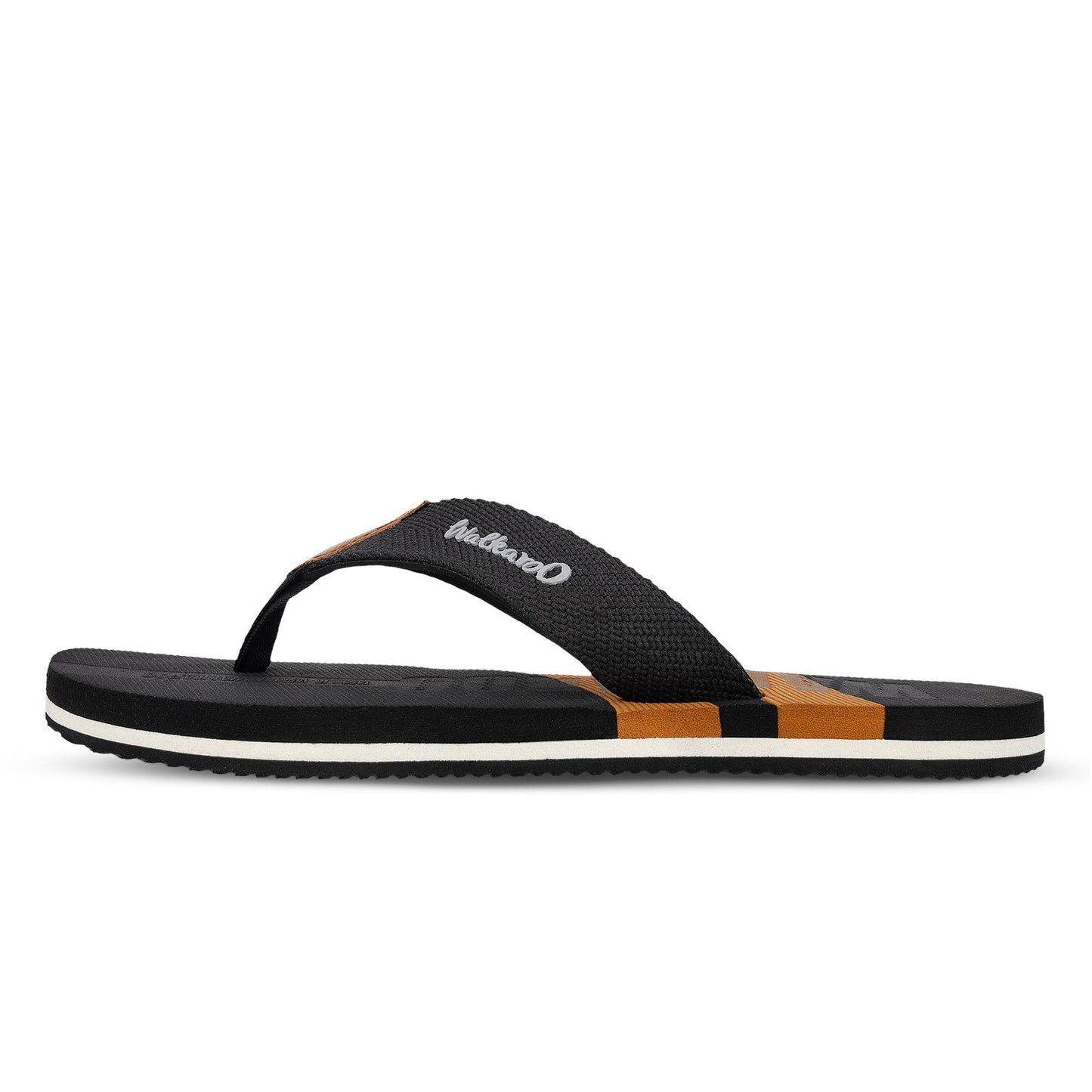 Men's Flip Flop Slippers - WC4257 Black Tan