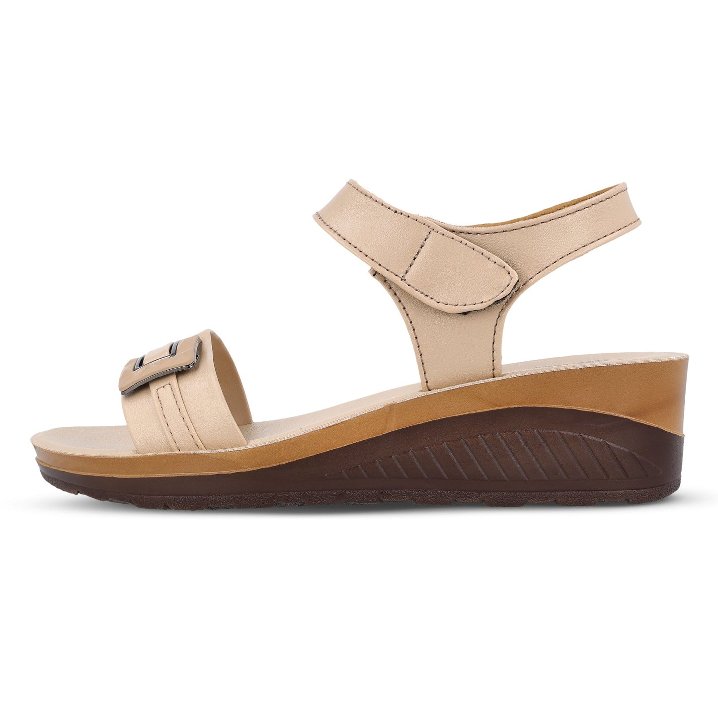 Women's Wedge Heel Sandals - WLP77006 Cream