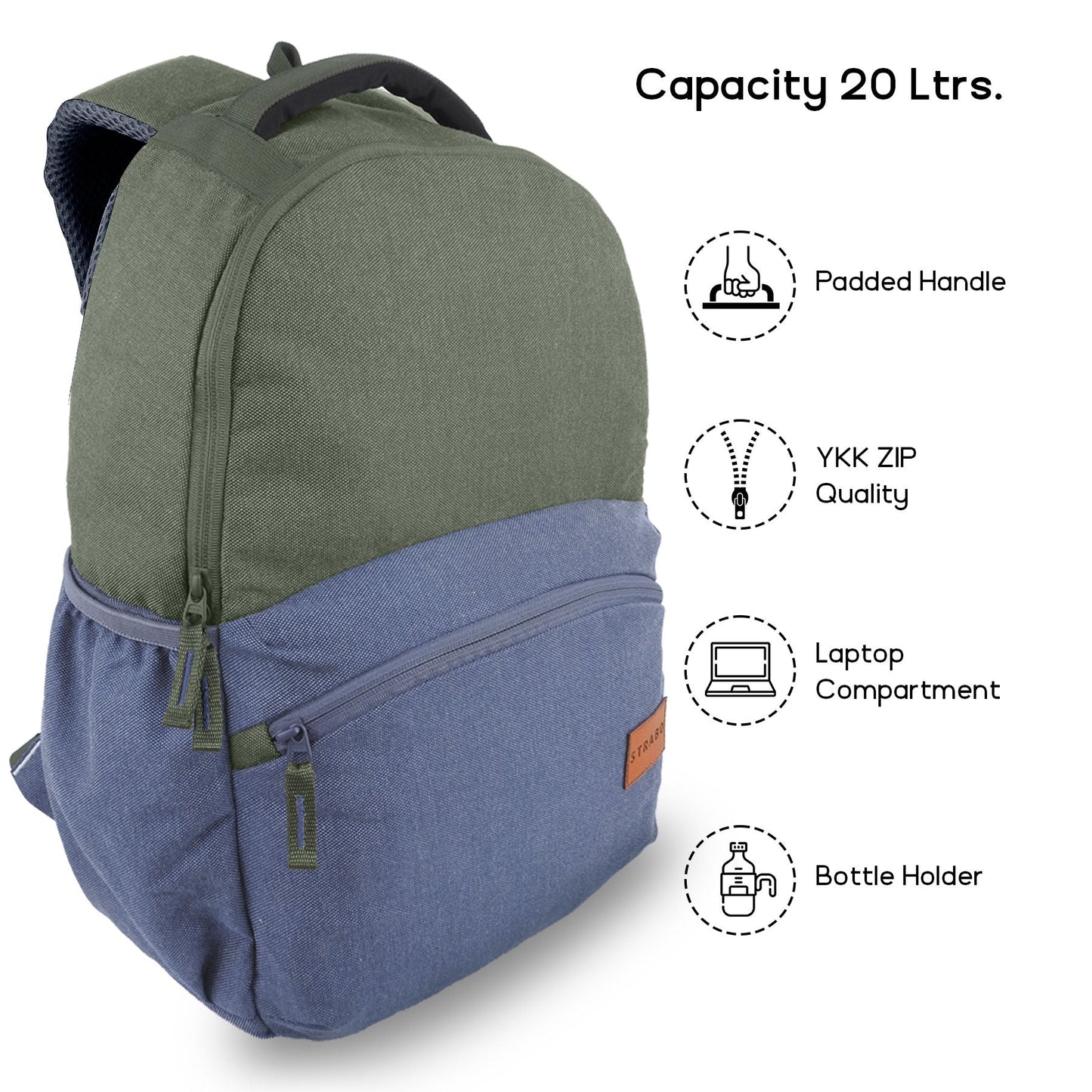 Strabo Cooper Laptop Bag - Colour Blue 20L Capacity - Strabo