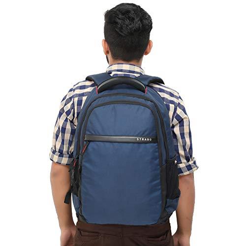 Strabo Moto Laptop Bag School & College Backpacks - Colour Blue 25L Water Resistant - Strabo