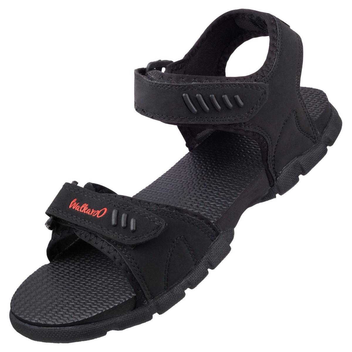 Walkaroo Boys Strappy Floater Sandals - 4509 Black