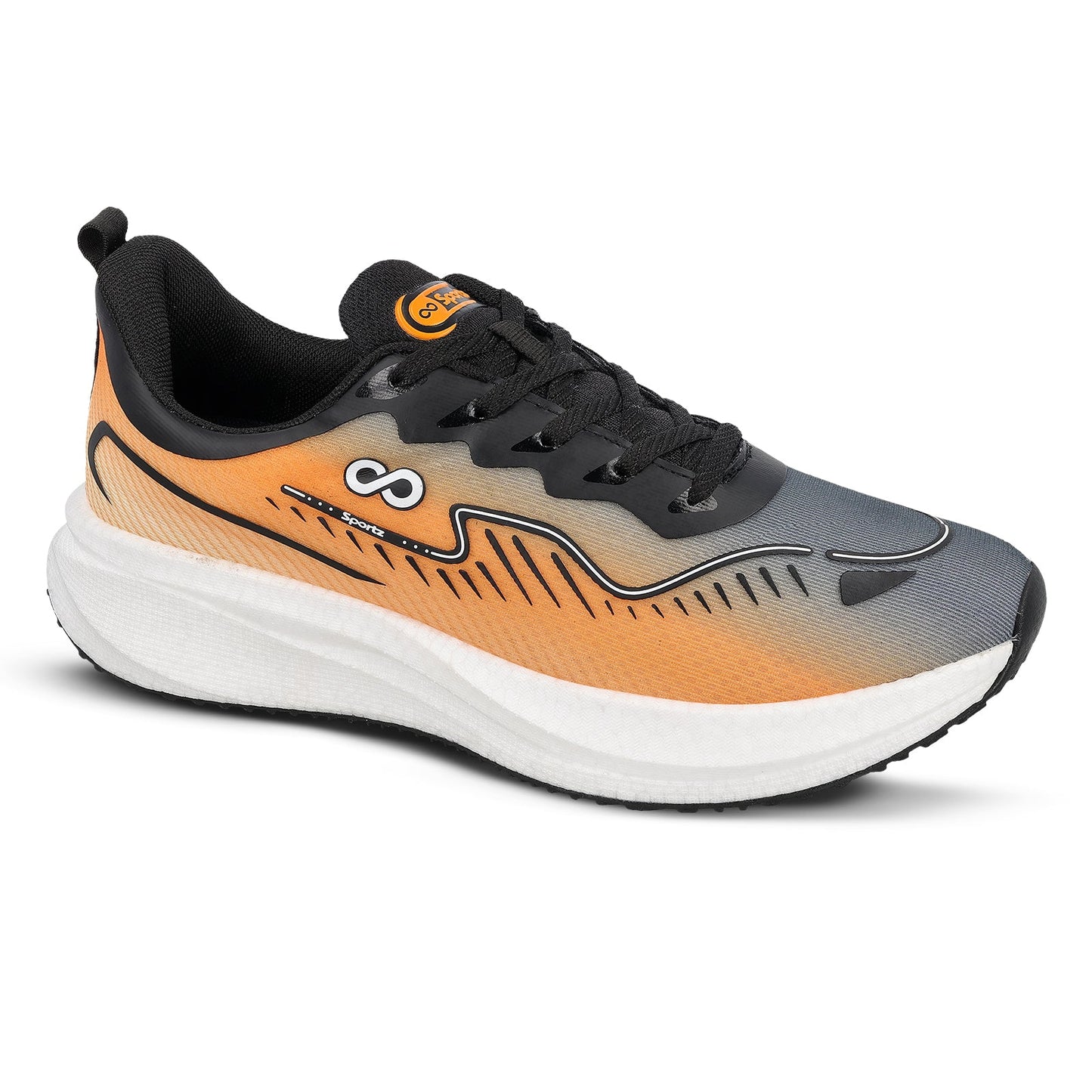 Men's Active Beads Sports Shoe - WS9163 Grey Orange