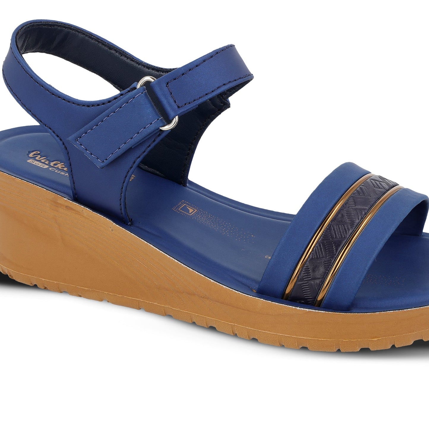 Women's Wedge Heel Sandals - WLR77025 Navy Blue