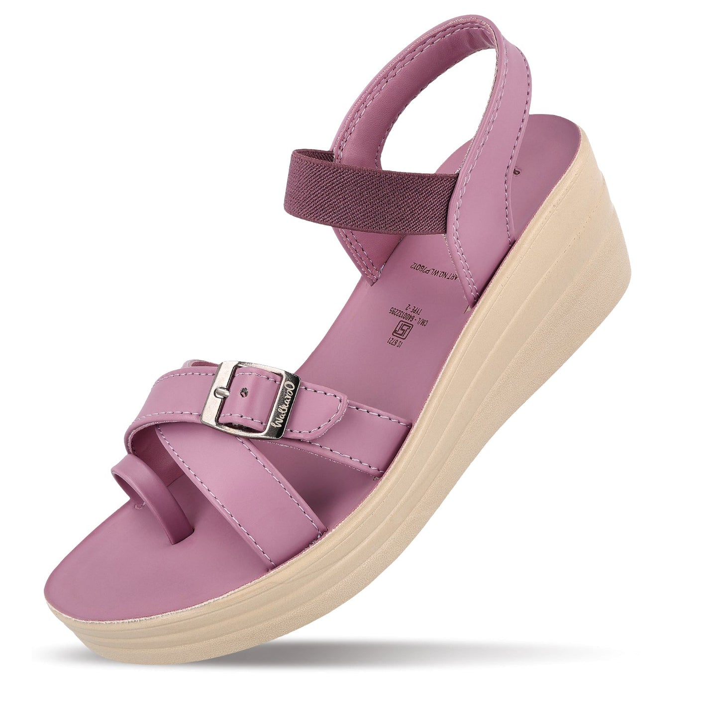 Women's Wedge Heel Sandals - WLP78012 Mauve