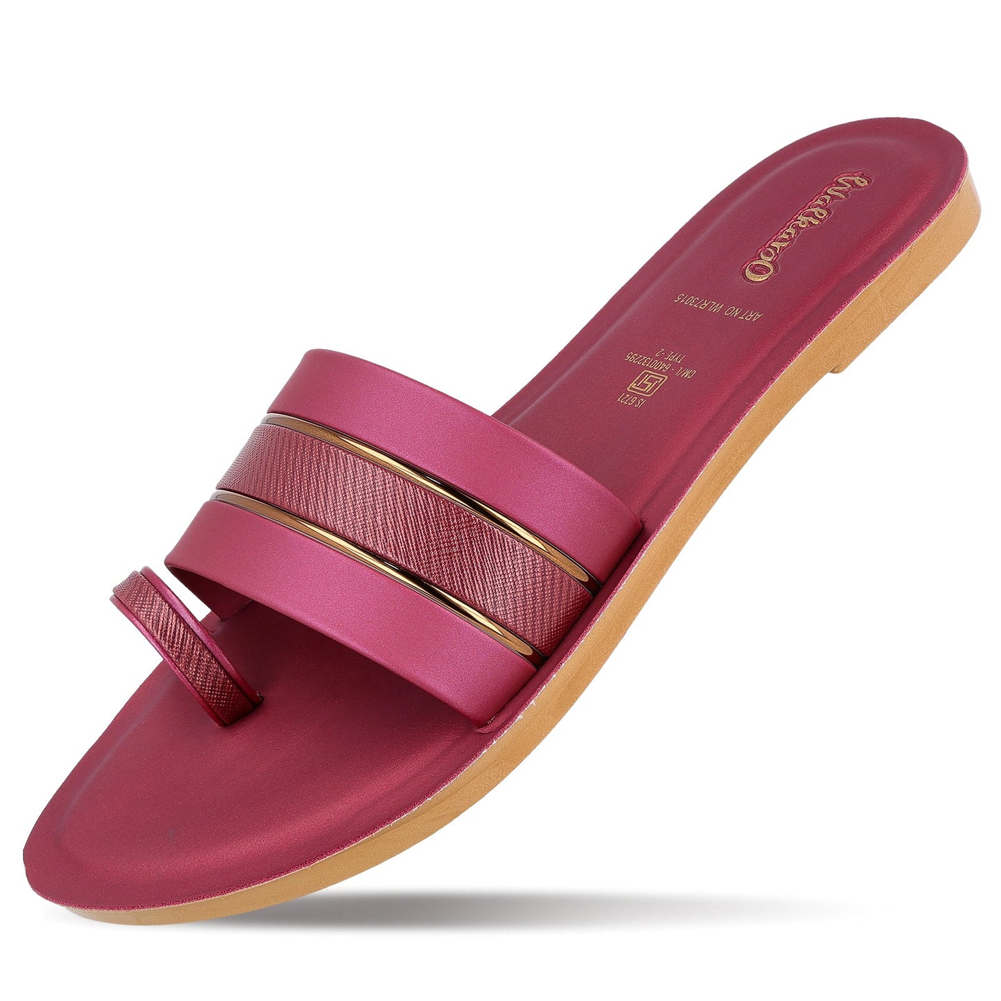 Women's Slide Sandals - WLR73015 Maroon