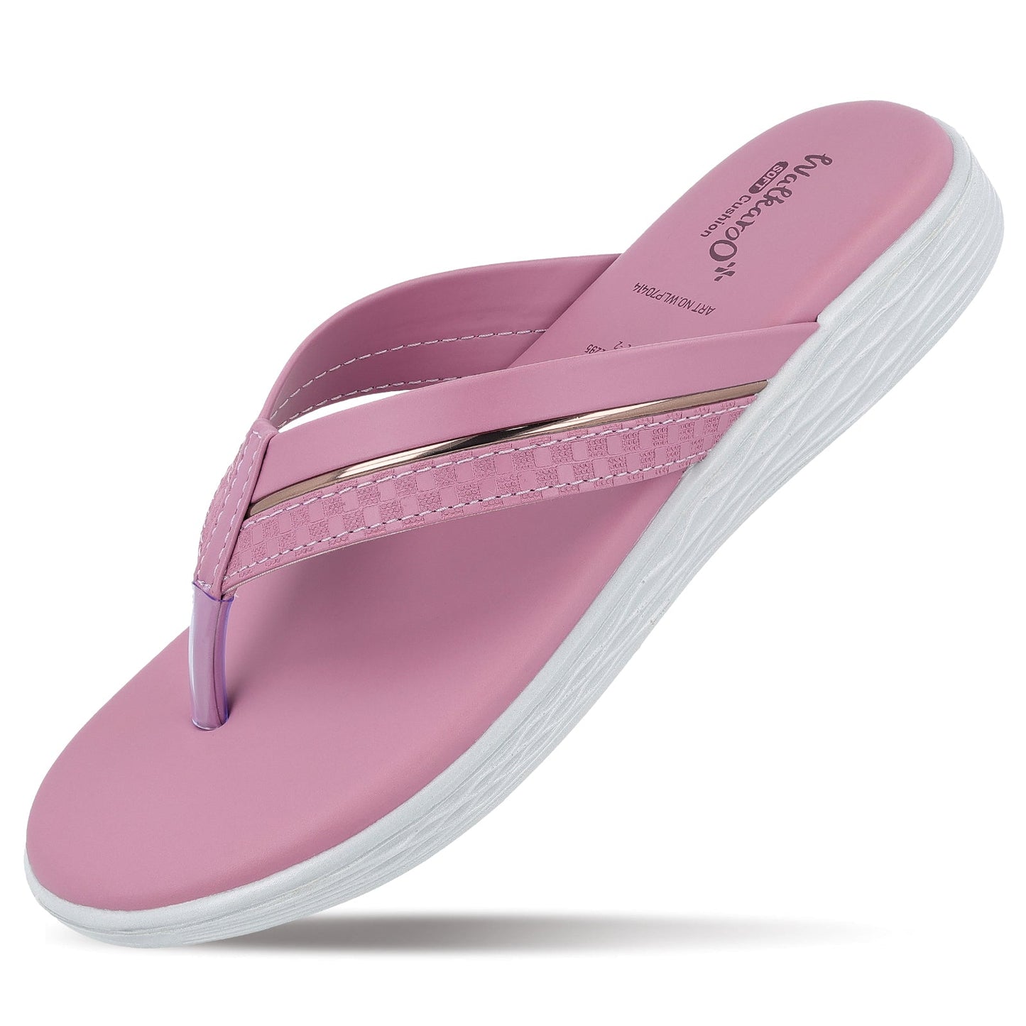 Women's Daily Wear V-Strap Sandals - WLP70414 Mauve