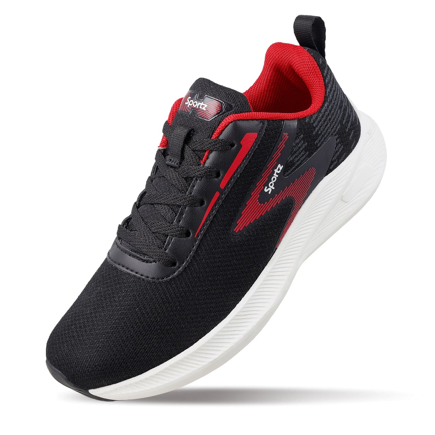 Boy's Lace-up Sports Shoe - WS9611 Black Red