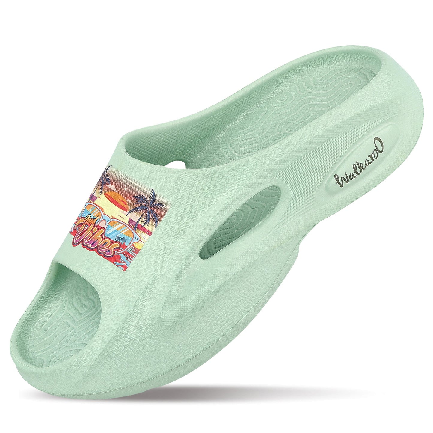 Women's Flip Flop Sliders - WC8930 Ice Green