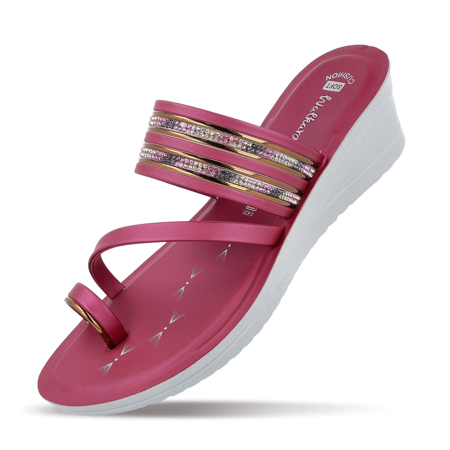 Women's Daily Wear Sandal - WLR72013 Maroon