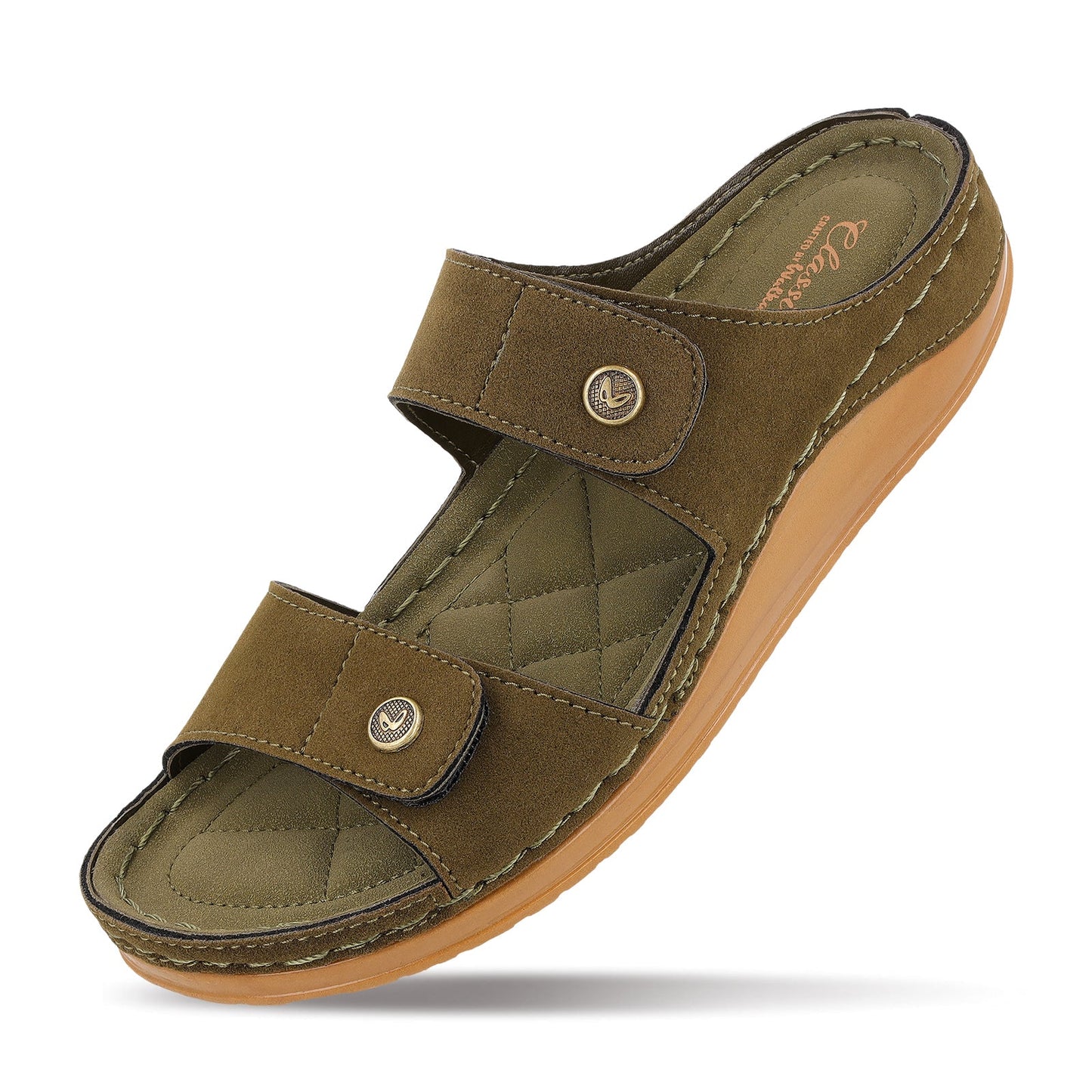 Women's Daily Wear Comfort Sandals - WLP74009 Olive