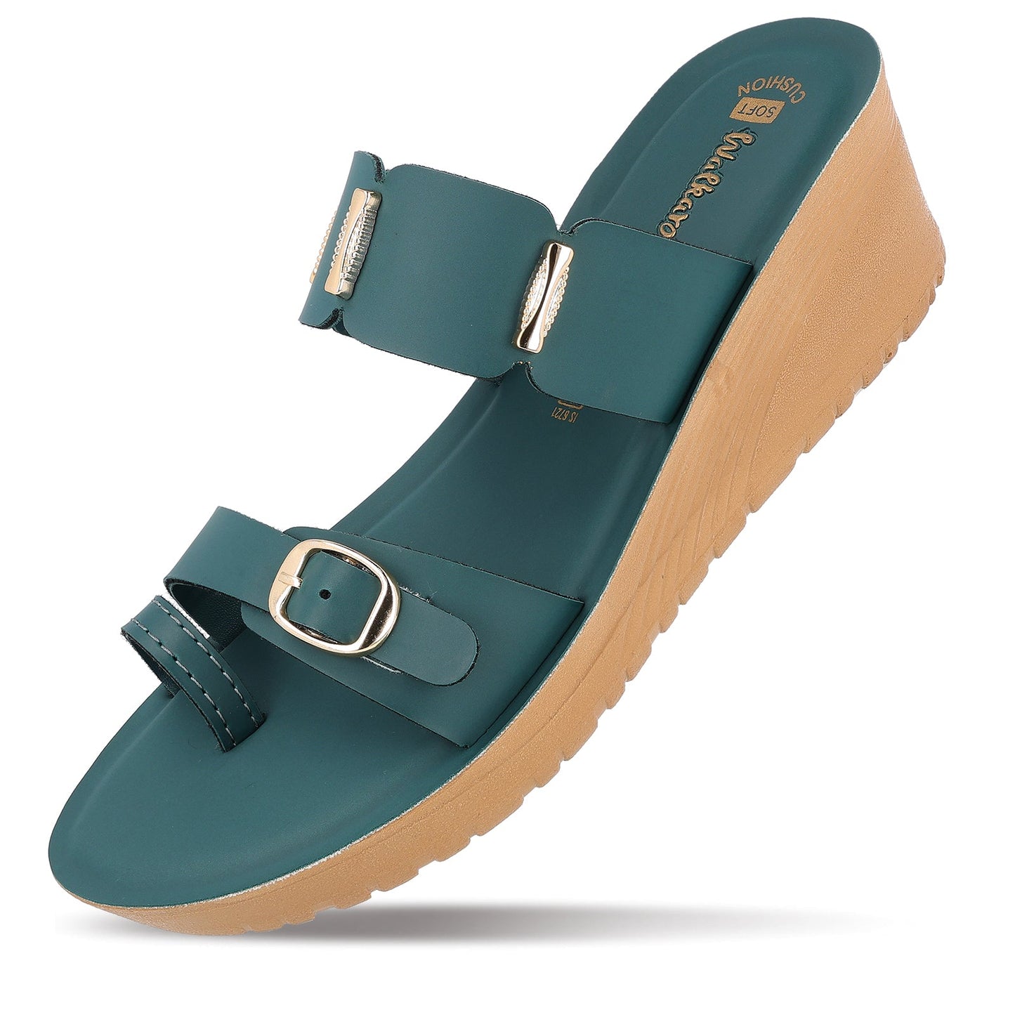 Women's Wedge Heel Sandals - WLR74020 Green