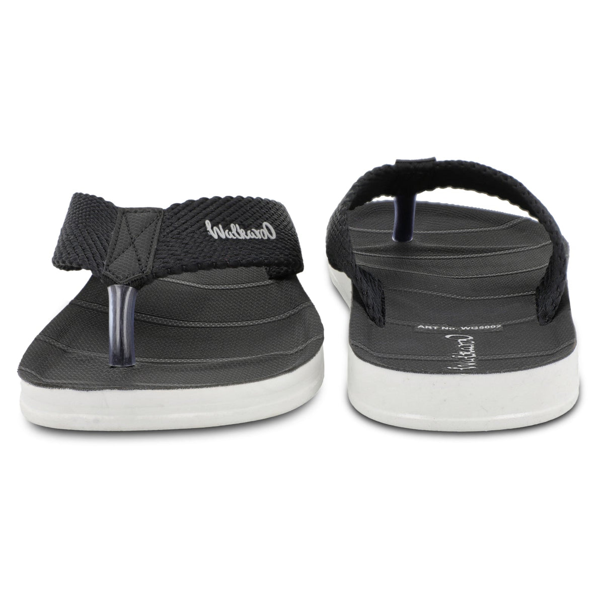 Walkaroo Men Solid Thong Sandals - WG5002 Black