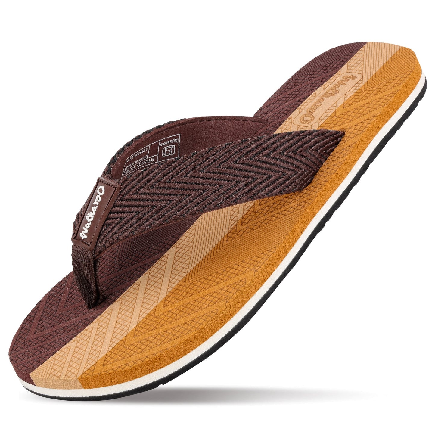 Men's Flip-Flop Slippers - WC6613 Brown Tan