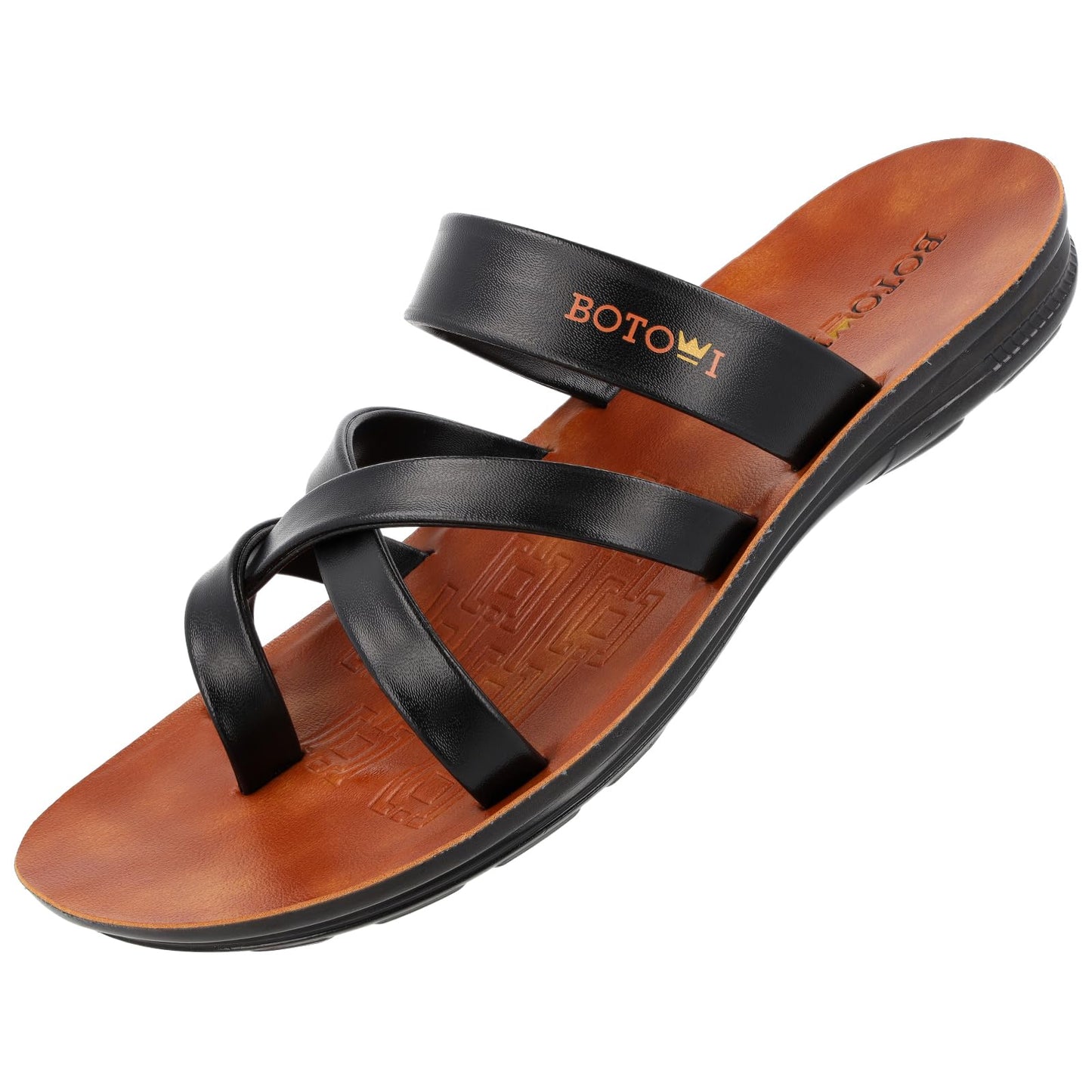 BOTOWI Men's Daily Wear Sandal - BW3504 Black