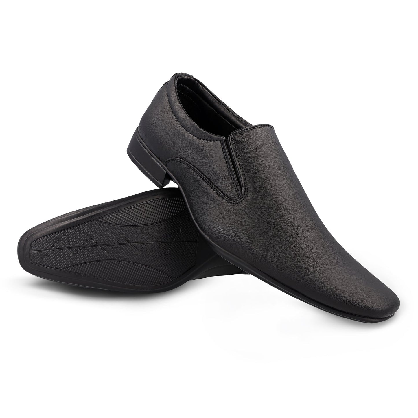 Walkaroo Men Loafer Formal Shoes - 17101 MATTE BLACK - Walkaroo Footwear