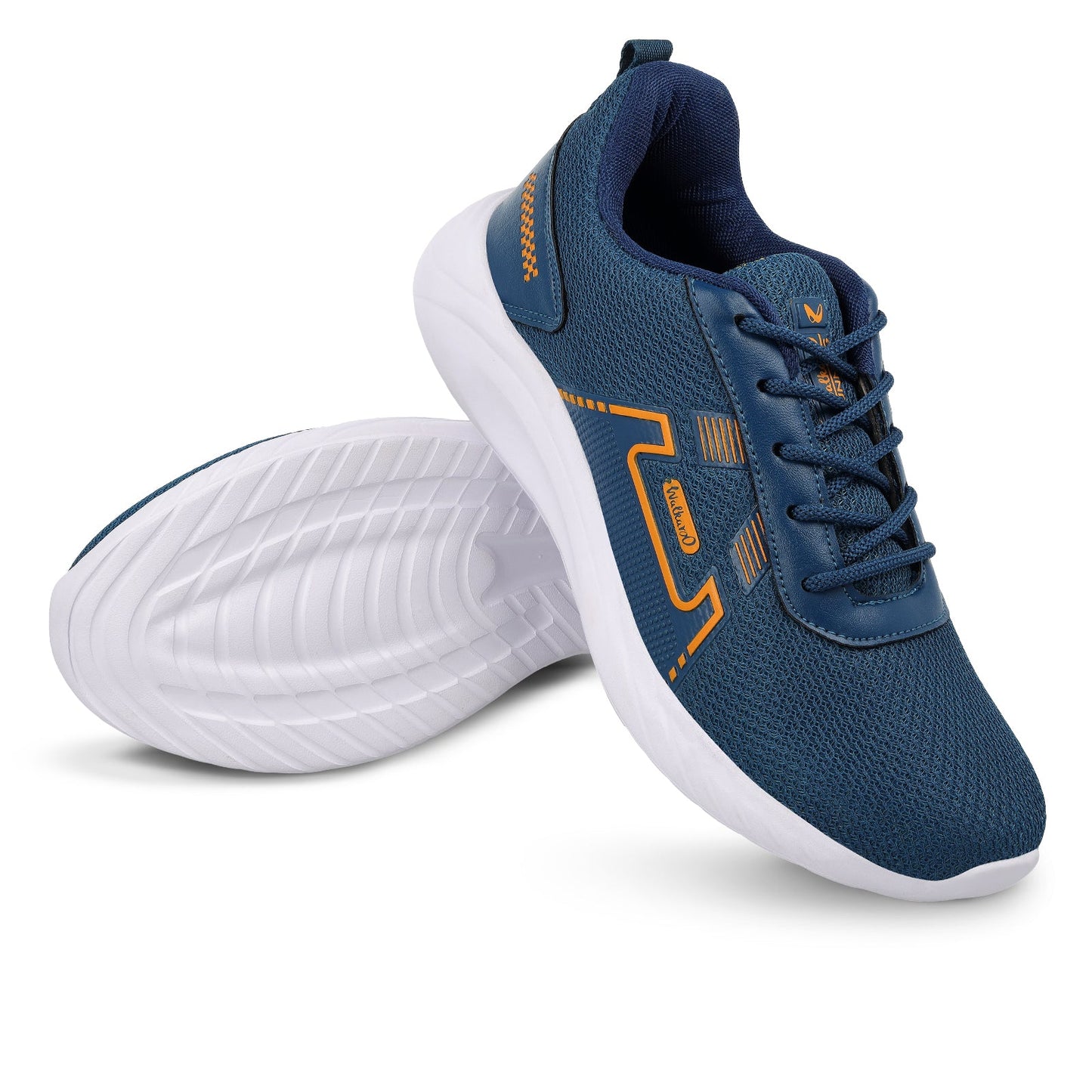 Men's Lace-up walking Shoes - WS3065 Teal Yellow