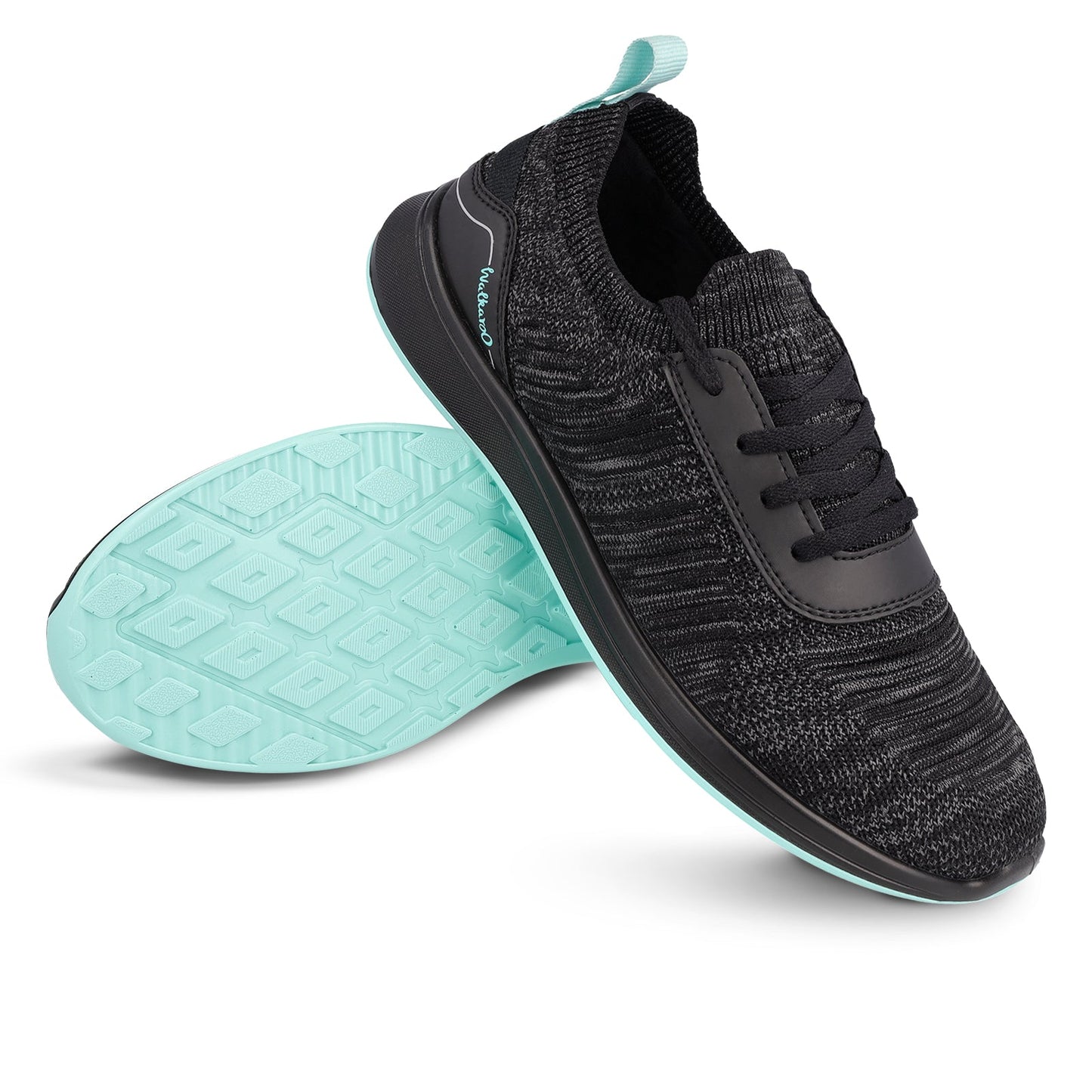 Walkaroo Men Walking and washable Shoes- XS9772 Black Mint