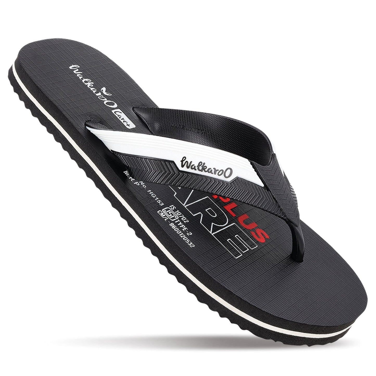 Men's Hawai Slippers - HG153 Black White