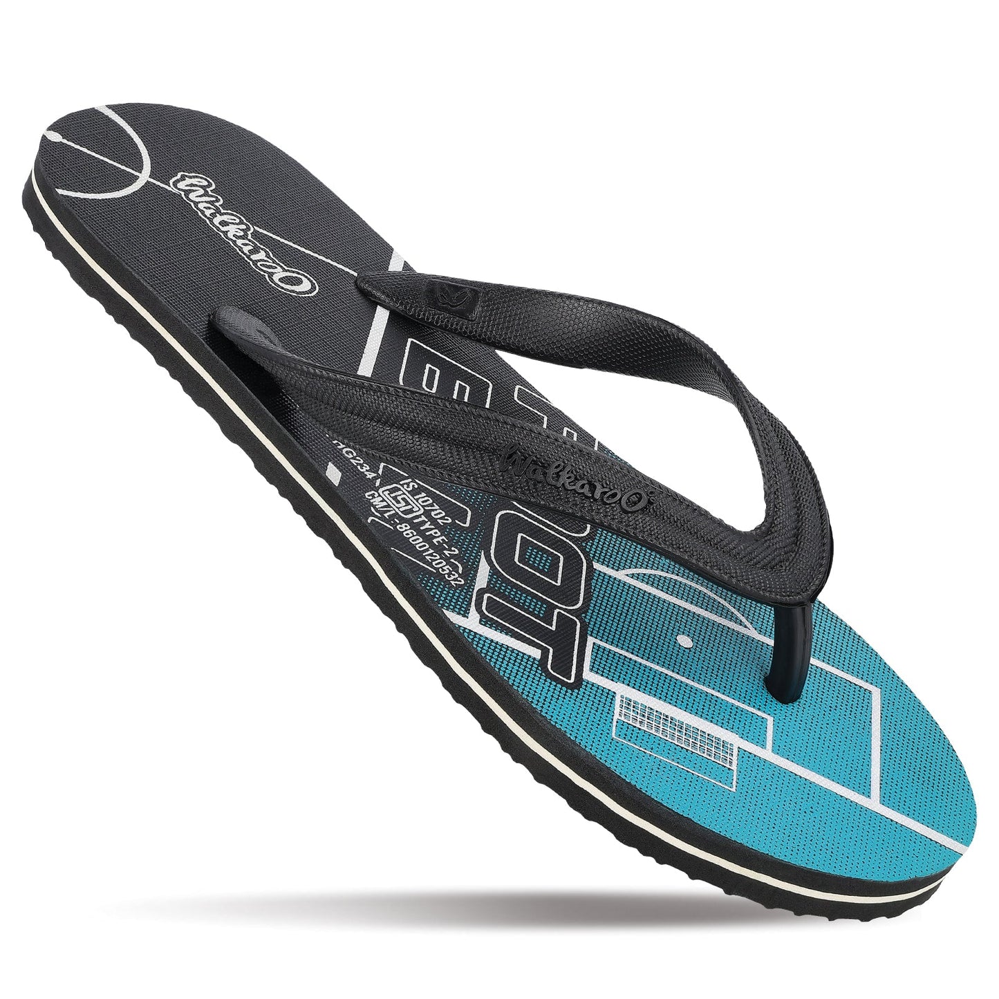 Men's Hawai Slippers - HG234 Black Blue