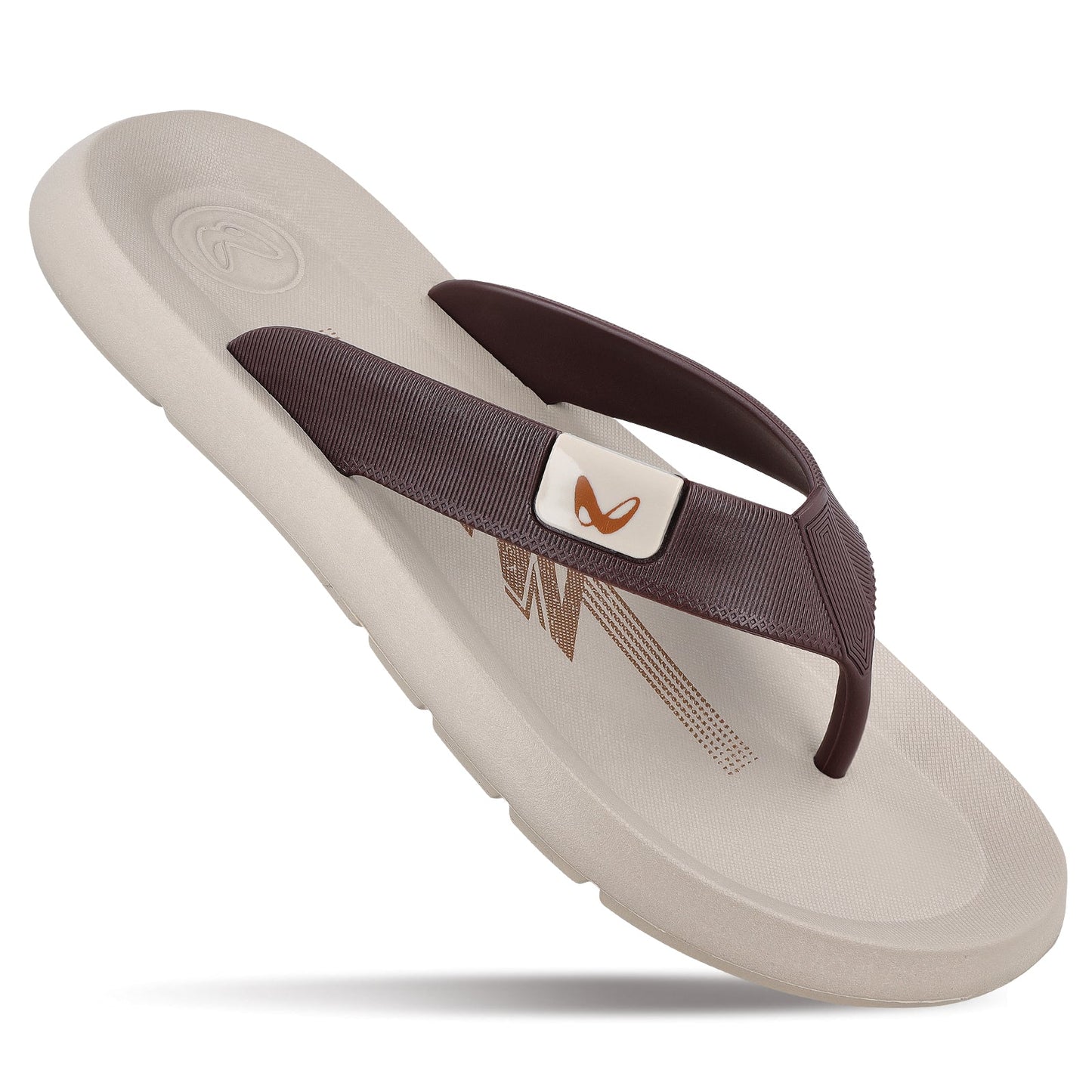 Men's Flip-Flop Slippers - WC4848 Greige Brown