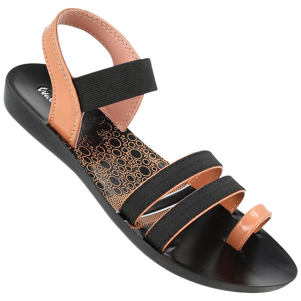Girl's Daily Wear Sandals - WL7752 Black Peach