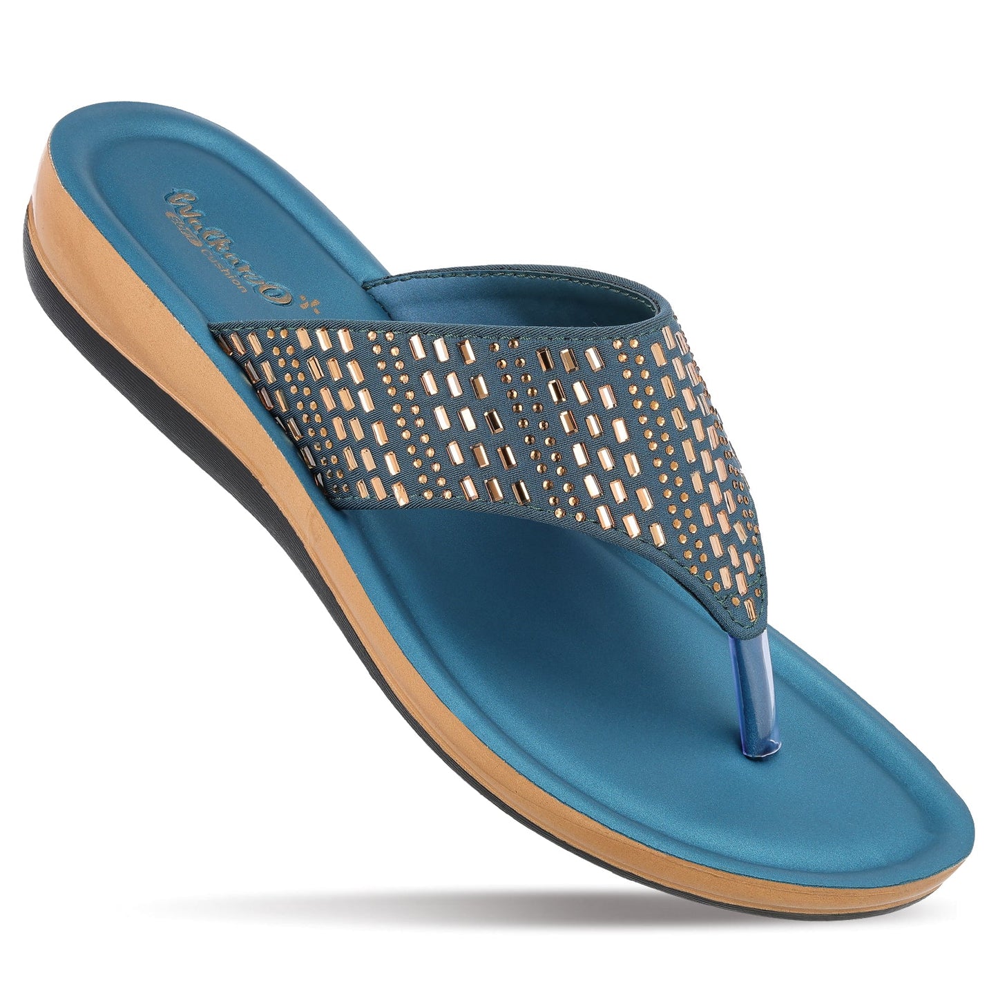 Sparkles Women's Daily Wear Sandal - WLP71223 Peacock Blue