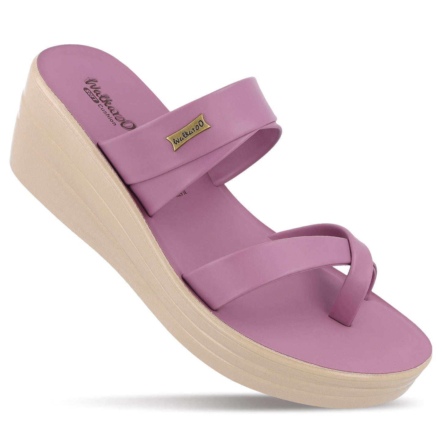 Women's Wedge Heel Sandals - WLP72029 Mauve