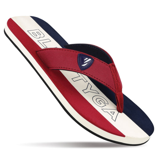 Blue Tyga Gents Flip Flop Thong - BT4274 Maroon Blue - Walkaroo Footwear