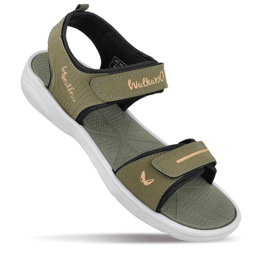 Walkaroo Men Sandals - WC4388 Olive Green - Walkaroo Footwear