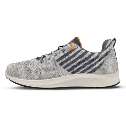 Walkaroo Men Lace-up Training Shoes - WS9513 Light Grey - Walkaroo Footwear