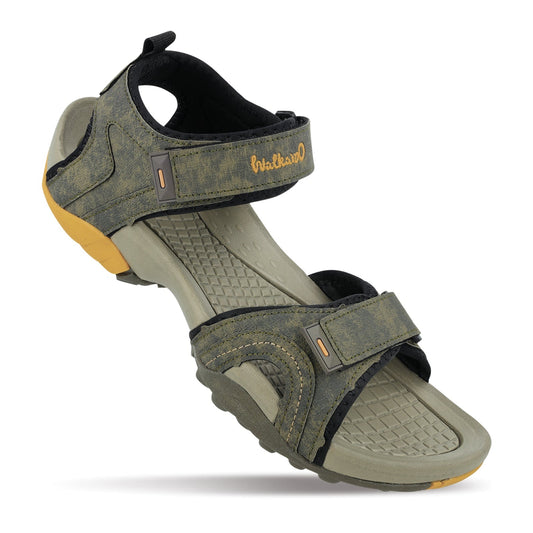 Walkaroo Men Sandals - WC4415 Olive Green - Walkaroo Footwear