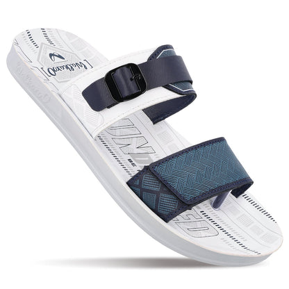 Walkaroo Men Sandal - WG5546 White Blue - Walkaroo Footwear