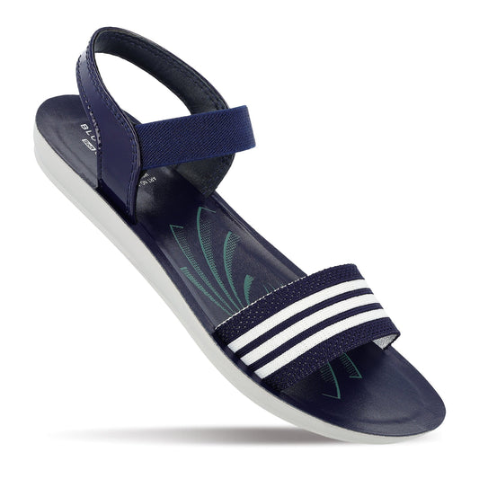 Blue Tyga Girls Ankle Strap Flat Sandals - BT2702 Blue - Walkaroo Footwear