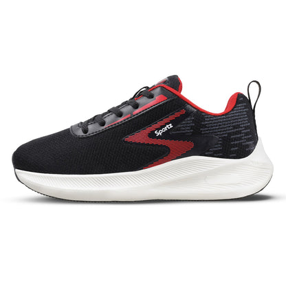 Boy's Lace-up Sports Shoe - WS9611 Black Red