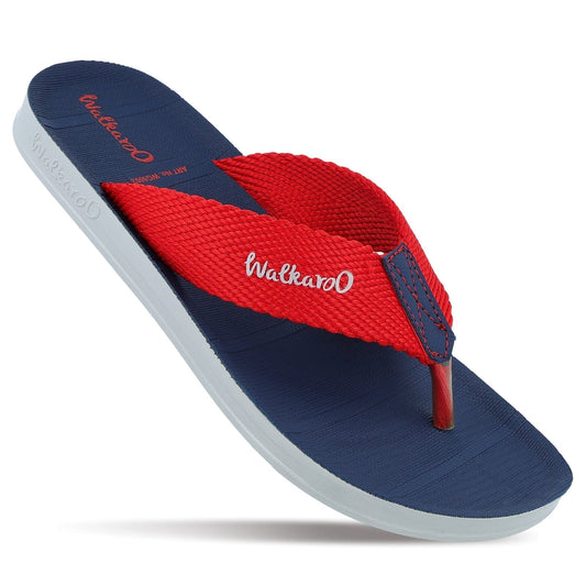 Walkaroo Men Solid Thong Sandals - WG5002 Red - Walkaroo Footwear