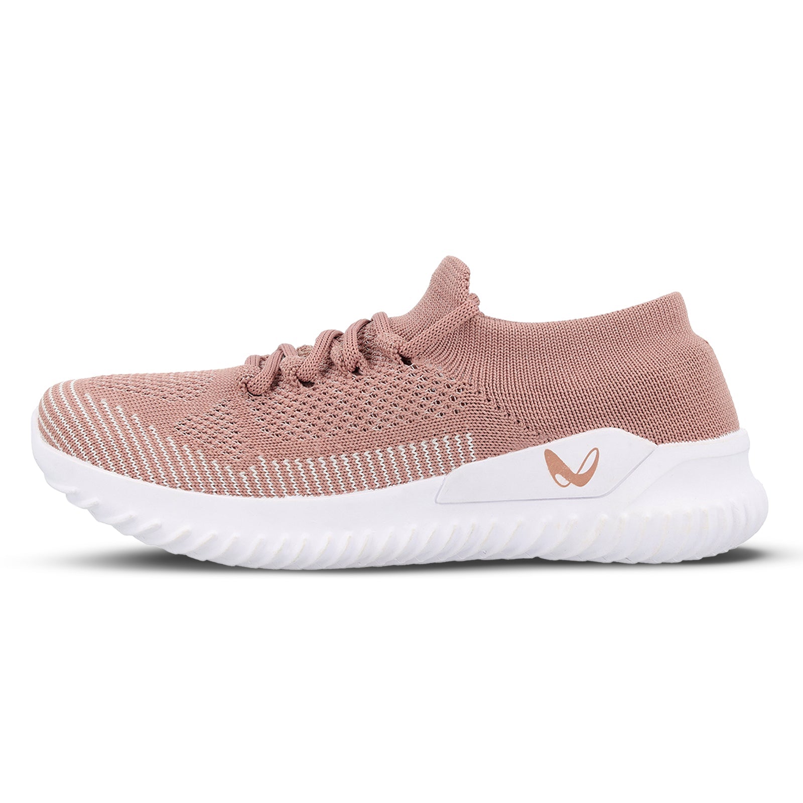 Walkaroo Womens Melange Sock Shoes - WS3255 Peach - Walkaroo Footwear