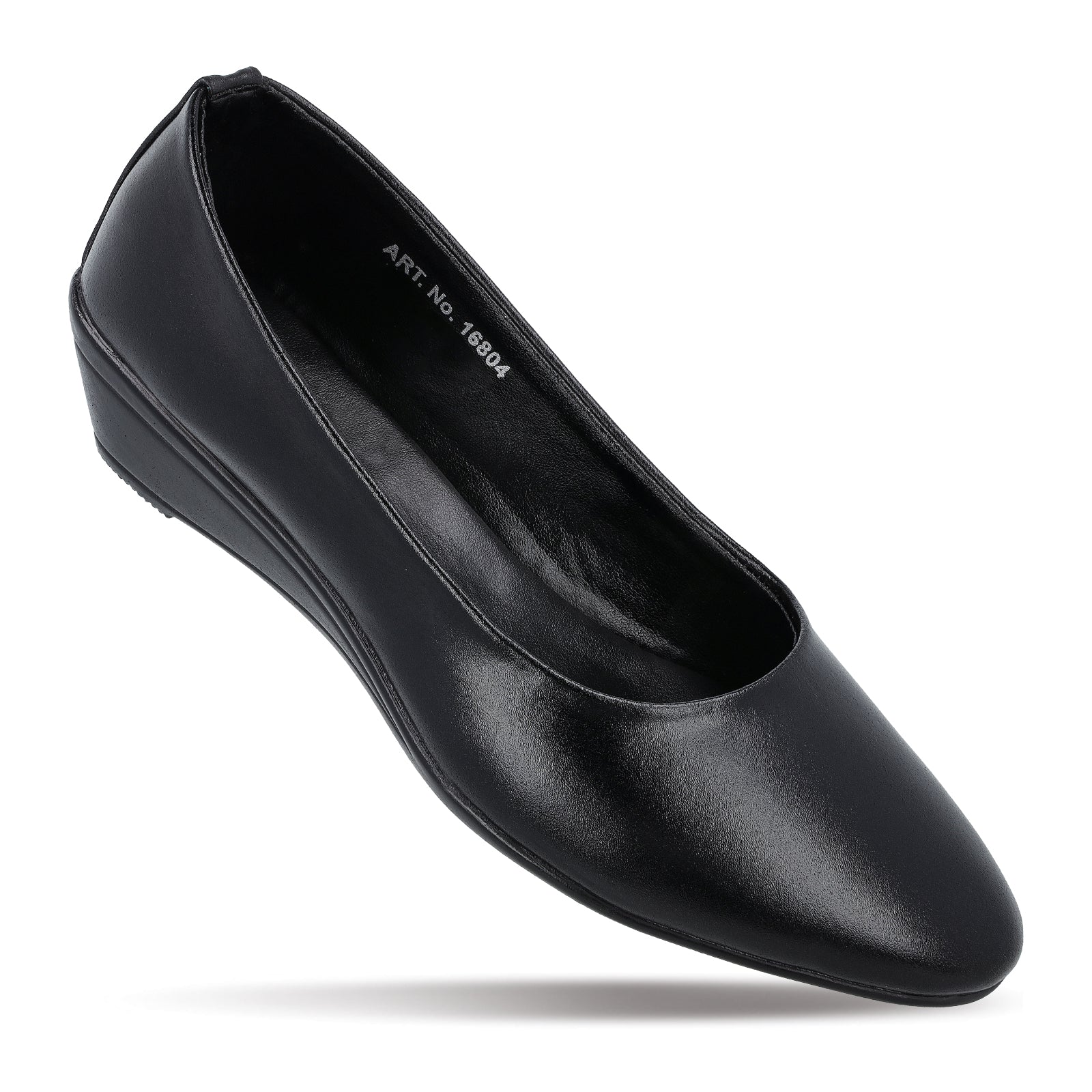 Walkaroo Womens Pull-on Formal Shoes - 16804 Black - Walkaroo Footwear